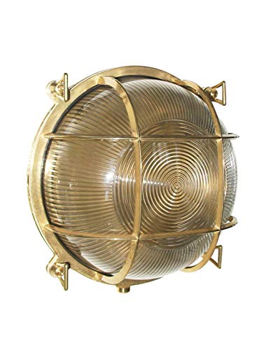 cristher Ottone – Wandleuchte IP54 E27 Rund Messingfarben von CRISTHER LIGHTING