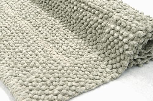 Cristina Carpets Pop Teppich, Baumwolle, waschbar, für Bad und Küche (Grau, 50 x 80 cm) von Cristina Carpets