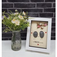 "Niedliche "You Rock My World" Kieselstein Kunst Paar Ideales Geschenk von CristinasQuirkyCraft