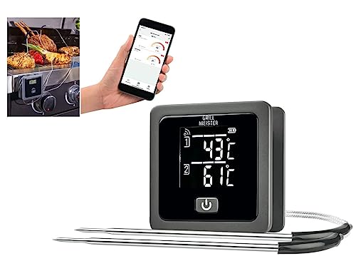 Bluetooth Grillthermometer Thermometer Küche Fleisch Grill Fleischthermometer Grillthermometer Smoker Digital Funk Thermometer Grillthermometer Fleischthermometer von Crivit