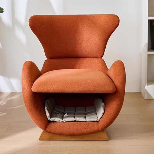 Crlnaup Designer-Loungesessel im Walhai-Look – haustierfreundlicher Loungesessel, bietet Katzen und kleinen Hunden einen Rückzugsort,Anti-Katzen-Kratz-Stoff,Einzelsofa, Wohnzimmer-Fernsehsessel von Crlnaup