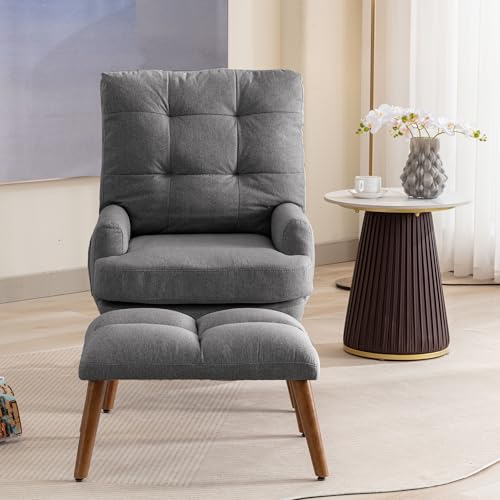 Crlnaup Loungesessel mit Fußstütze, Rückenlehne 5-stufig verstellbar, neigbar, Stuhl mit seitlicher Ablage Crlnaup Loungesessel mit Fußstütze, Rückenlehne 5-stufig verstellbar, neigbar, Stuhl mit seitlicher Ablage von Crlnaup
