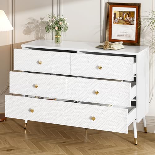 Crlnaup Moderner 6-Schubladen-Kommode – 120x40x80cm – Perfekt für Schlafzimmer & Wohnzimmer von Crlnaup