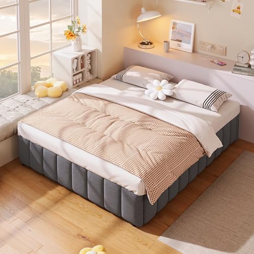 Crlnaup Polsterbett, 140 * 200cm, hydraulische Lagerung, ohne Kopfteil, ohne Matratze, Grau Crlnaup Polsterbett, 140 * 200cm, hydraulische Lagerung, ohne Kopfteil, ohne Matratze, Grau von Crlnaup