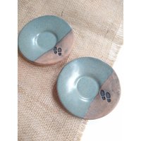 Boots/Denim Blue Gesprenkelte Steingut Kleine Teller, Keramik Schmuckschale, Handgemachte Keramik, Seifenschale, Löffel Ablage, Boho Schale von CroakandBloom