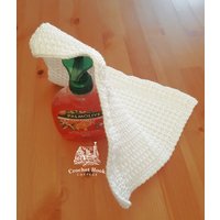 Gesichts - & Handtuch Gehäkelt Mit Weißer 100% Natürlicher Baumwolle, Hypoallergenes Kleines von CrochetHookCottage