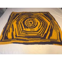 Hexagon/Rechteck Afghan in Wikinger Farben von CrochetKnitComfort