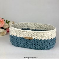Häkelkorb - 26 cm Breit in Ovaler Form, Aufbewahrungskorb, Utensilo, Kinderzimmer, Geschenk Zur Geburt von CrochetLeeDesign