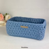 Häkelkorb in Rechteckiger Form Mit Henkeln, Aufbewahrungskorb Für Badezimmer, Dekokorb, Utensilo Wickeltisch Häkelkorb in Rechteckiger Form Mit Henkeln, Aufbewahrungskorb Für Badezimmer, Dekokorb, Utensilo Wickeltisch von CrochetLeeDesign