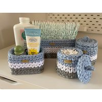 Set Gehäkelte Aufbewahrungskörbe - Kinderzimmer Organisation Aufbewahrungskorb Windelorganisation Babypartygeschenk Geschenk Für Die Neue Mutter Set Gehäkelte Aufbewahrungskörbe - Kinderzimmer Organisation Aufbewahrungskorb Windelorganisation Babypartygeschenk Geschenk Für Die Neue Mutter von CrochetOxeMyFriend