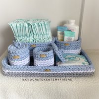 Set Gehäkelte Aufbewahrungskörbe - Kinderzimmer Organisation Aufbewahrungskorb Windelorganisation Babypartygeschenk Geschenk Für Die Neue Mutter Set Gehäkelte Aufbewahrungskörbe - Kinderzimmer Organisation Aufbewahrungskorb Windelorganisation Babypartygeschenk Geschenk Für Die Neue Mutter von CrochetOxeMyFriend