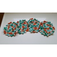 Gehäkelte Baumwollgeschirrtücher, Lotus Bloom Baumwollgeschirrtücher Gastgeschenk, Set Mit 4 Baumwollgeschirrtüchern, Versandfertig von CrochetbyKathie