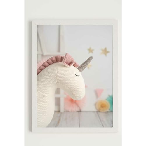 Crochetts Bild Mehrfarbig Holz MDF Einhorn 33 x 43 x 2 cm von Crochetts