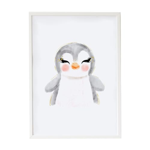 Crochetts Mehrfarbiges Bild, 33 x 43 x 2 cm, Pinguin von Crochetts