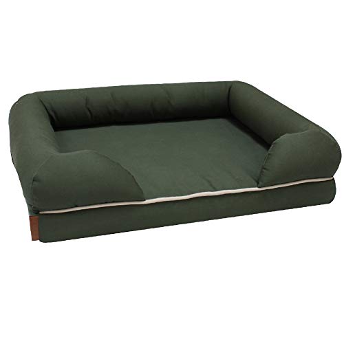 Croci Revenant Limitless - Hundebett, Memory Foam Bett, Ergonomisches Sofa mit waschbarem Bezug, Wasserdichtes Kissen, Hundebett Größe S, Größe 65x51cm, Grün von Croci