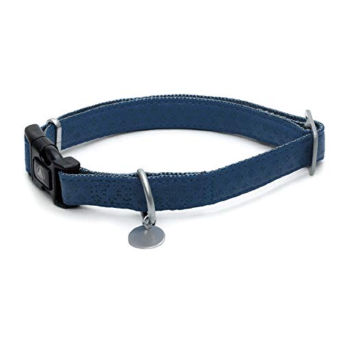 Croci C5080680 Kunstleder Halsband Myl, 20-30 cm x 10 mm, Navy blau von Croci