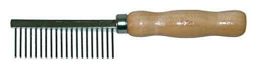 Croci C6BI0112 Kamm mit Holzgriff, Weite Zahnung, 3.5 X17 cm, Hellbraun von Croci