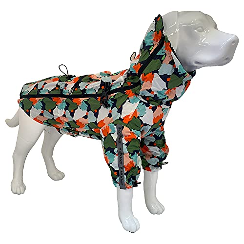 Croci Hiking Hunde-Regenmantel, tragbar, Go Harlequin, Größe 45 cm – 260 g von Croci