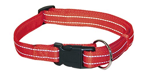 Croci Halsband Nylon Soft Refl,25 x 400 x 650 mm, rot von Croci