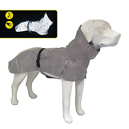 Croci Hiking Hundemantel, wasserdicht, reflektierend, für maximale Sichtbarkeit, feuchtigkeitsregulierendes Futter, hohe Sichtbarkeit, Größe 35 cm - 194 g von Croci