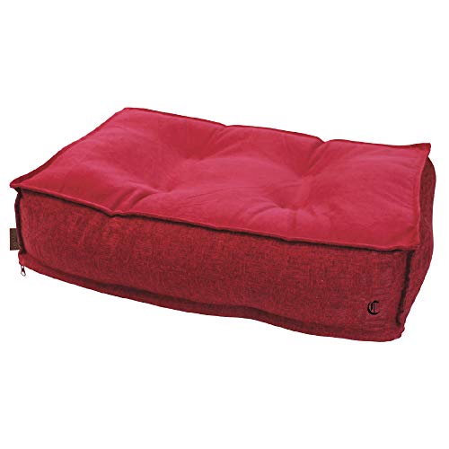 Croci Kissen für Hunde und Katzen Will, Stoff, Abnehmbarer Bezug, Größe 104 x 70 x 15 cm, Farbe Rot Violett - 2525 g von Croci