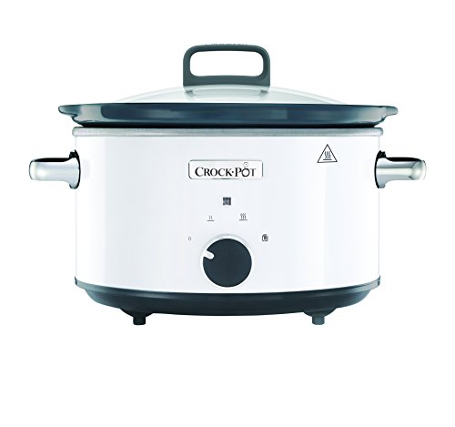 Crockpot Schongarer | Entnehmbare, leicht zu reinigende Keramikschale | 3,5 Liter (3–4 Personen | Weiß [CSC030X] von Crock-Pot