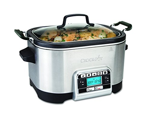 Crockpot Multi-Cooker | Programmierbarer Slow Cooker | Zum Sautieren, Braten und Dampfgaren | 5,6 l (6–7 Personen)| abnehmbare Schüssel [CSC024X] von Oster