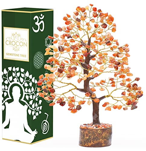 Carnelian Chakra Tree of Life - Crystal Tree for Positive Energy, Handmade Gemstone Tree - Feng Shui Decor, Good Luck Money Tree Bonsai - Orange Healing Crystals for Sacral Chakra, Prosperity Gift Carnelian Chakra Tree of Life - Crystal Tree for Positive Energy, Handmade Gemstone Tree - Feng Shui Decor, Good Luck Money Tree Bonsai - Orange Healing Crystals for Sacral Chakra, Prosperity Gift von Crocon