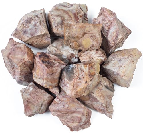 Crocon 05 kg Rosetta-Jaspis grobe Masse Naturstein roher Edelstein Tumbling Cabbing Polierstein Bergbau Chakra Balancing Reiki und Kristallheilung Glück Heimbüro-Dekoration von Crocon