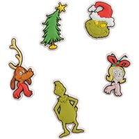 Crocs Schuhanstecker "Jibbitz™ The Grinch" Set, Kein Spielzeug. Nicht für Kinder unter 3 Jahren geeignet, 5 Stk. tlg. Charm Anstecker mit Grinch Motiven von Crocs