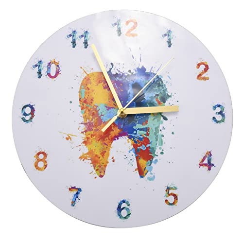 Croerma Zahnmalerei Druck Wanduhr Zahnklinik Wand Kunst Nicht ticken Wanduhr Zahnarzt Kieferorthopäde Croerma Zahnmalerei Druck Wanduhr Zahnklinik Wand Kunst Nicht ticken Wanduhr Zahnarzt Kieferorthopäde von Croerma