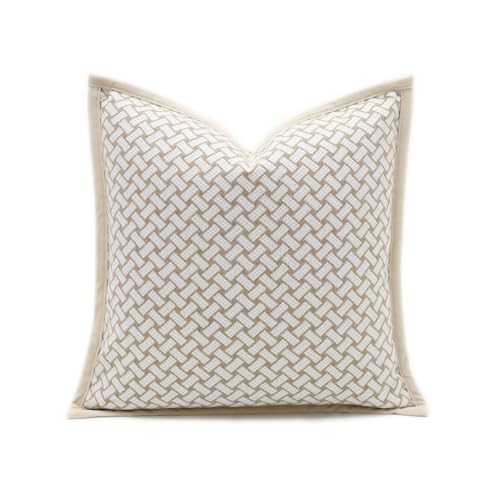 Croker Horse 45,7 x 45,7 cm Kissenbezug – Gittermuster, Chenille-Jacquard-Stickerei, luxuriöser moderner Stil, Couchkissen, Sofakissen für Wohnzimmer, Schlafzimmer Croker Horse 45,7 x 45,7 cm Kissenbezug – Gittermuster, Chenille-Jacquard-Stickerei, luxuriöser moderner Stil, Couchkissen, Sofakissen für Wohnzimmer, Schlafzimmer von Croker Horse