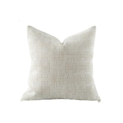 Croker Horse Emma Kissenbezug, 45,7 x 45,7 cm, Beige, Birke, Streifenmuster, Luxus-Couch-Kissen für Wohnzimmer, Schlafzimmer Croker Horse Emma Kissenbezug, 45,7 x 45,7 cm, Beige, Birke, Streifenmuster, Luxus-Couch-Kissen für Wohnzimmer, Schlafzimmer von Croker Horse
