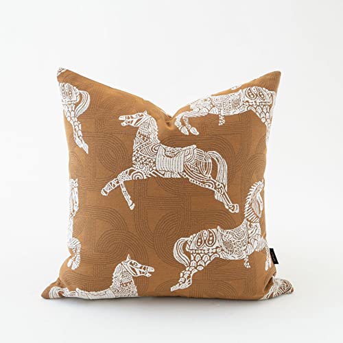 Croker Horse 50,8 x 50,8 cm Kissenbezug – luxuriöses Palast-Pferd-Muster, Chenille-Stickerei, luxuriös, moderner Modestil, Couchkissen, Sofakissen für Wohnzimmer, Schlafzimmer Croker Horse 50,8 x 50,8 cm Kissenbezug – luxuriöses Palast-Pferd-Muster, Chenille-Stickerei, luxuriös, moderner Modestil, Couchkissen, Sofakissen für Wohnzimmer, Schlafzimmer von Croker Horse