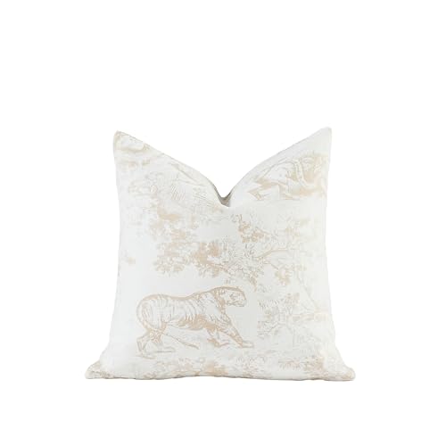 Croker Horse Kissenbezug mit Dschungel-Tiger-Muster, Chenille, Jacquard-Stickerei, luxuriös, moderner Stil, für Couch, Sofa, Bett, 50,8 x 50,8 cm Croker Horse Kissenbezug mit Dschungel-Tiger-Muster, Chenille, Jacquard-Stickerei, luxuriös, moderner Stil, für Couch, Sofa, Bett, 50,8 x 50,8 cm von Croker Horse