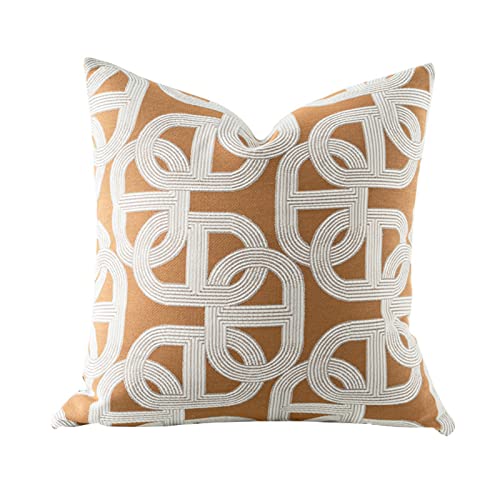 Croker Horse Kissenbezug mit Schweinennasenmuster, Chenille, Jacquard-Stickerei, luxuriös, moderner Stil, Couch, Sofa, Kissen für Wohnzimmer, Schlafzimmer, 45,7 x 45,7 cm Croker Horse Kissenbezug mit Schweinennasenmuster, Chenille, Jacquard-Stickerei, luxuriös, moderner Stil, Couch, Sofa, Kissen für Wohnzimmer, Schlafzimmer, 45,7 x 45,7 cm von Croker Horse