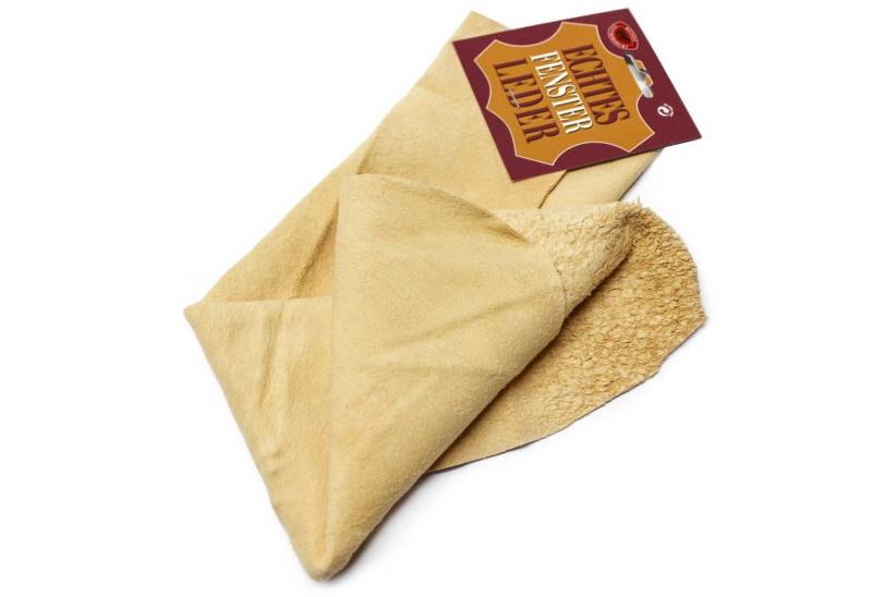Croll & Denecke Autowaschbürste Fensterleder Ledertuch Echtleder Autoleder FL 100 (37 x 28cm), Fliesen, Auto, Fenster, Motorrad, (Ledertuch), reines Naturprodukt von Croll & Denecke