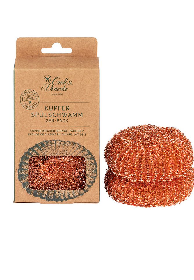 Croll & Denecke Reinigungsschwamm Kupfer Spülschwamm, 2er-Set Kupfer Spülschwamm Croll & Denecke Reinigungsschwamm Kupfer Spülschwamm, 2er-Set Kupfer Spülschwamm von Croll & Denecke
