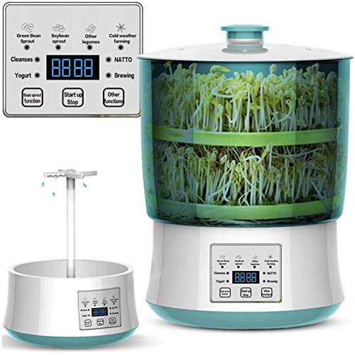 Cronos ORIGINAL Heckermann Elektrische Keimmaschine WT-60 – 360° drehbare Dusche – Microcomputersteuerung – Elektronisches Bedienfeld - Gleichmäßige Bewässerung - Für viele Arten von Samen von Cronos