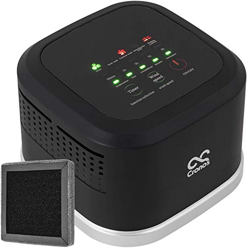 ORIGINAL CRONOS CUBE Luftreiniger mit HEPA-Filter – Farbe: SCHWARZ/SILBER – Dreifache Filtration – Touchscreen – 5 Arten der Luftreinigung – Ultra Leises Betriebssystem von Cronos