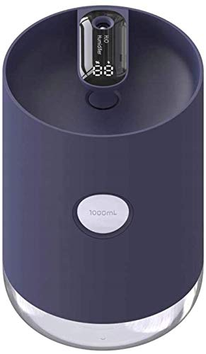 ORIGINAL CRONOS Luftbefeuchter 1000ml in Farbe: SCHWARZ – USB - Effektive LED- Hintergrundbeleuchtung – DRAHTLOSER BETRIEB – Abschaltfunktion – Hohe Befeuchtungseffizienz – Moderne Digitalanzeige von Cronos