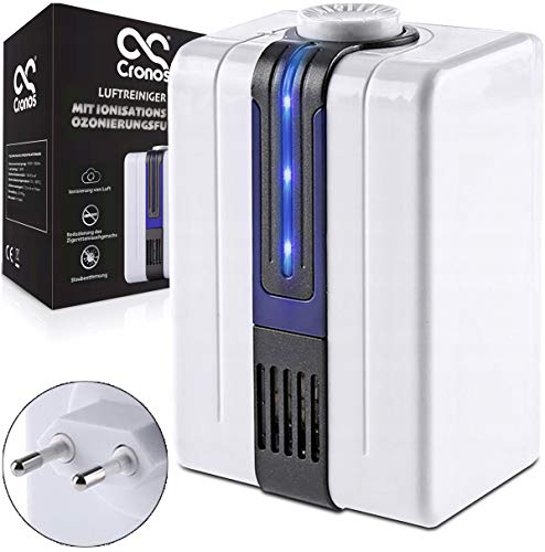 ORIGINAL CRONOS Luftreiniger N1668 Ionisator Ozonator 3in1 – 3 Betriebsarten – Wirksame Beseitigung von Staub, Viren, Allergenen - Betriebsbereich bis zu 15m²! – Geeignet für Zuhause, Büro, Restaurant von Cronos
