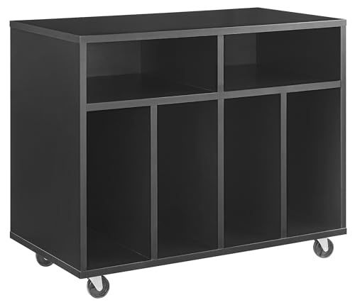 Crosley Furniture Carlo Rolling Record Storage Console, Mobile Turntable Stand, Vinyl Records Holder, Black Crosley Furniture Carlo Rolling Record Storage Console, Mobile Turntable Stand, Vinyl Records Holder, Black von Crosley Furniture