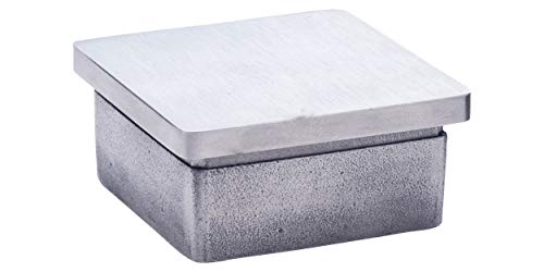 Endkappe eckig, 60 x 60 mm, Edelstahl geschliffen V2A ; 1 Stück Endkappe eckig, 60 x 60 mm, Edelstahl geschliffen V2A ; 1 Stück von Croso
