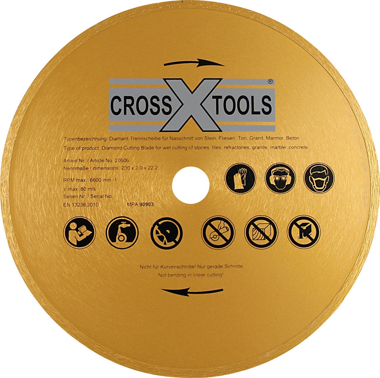 Cross Tools Kreissägeblatt Cross Tools Diamanttrennscheibe 230 x 25,4 mm Cross Tools Kreissägeblatt Cross Tools Diamanttrennscheibe 230 x 25,4 mm von Cross Tools