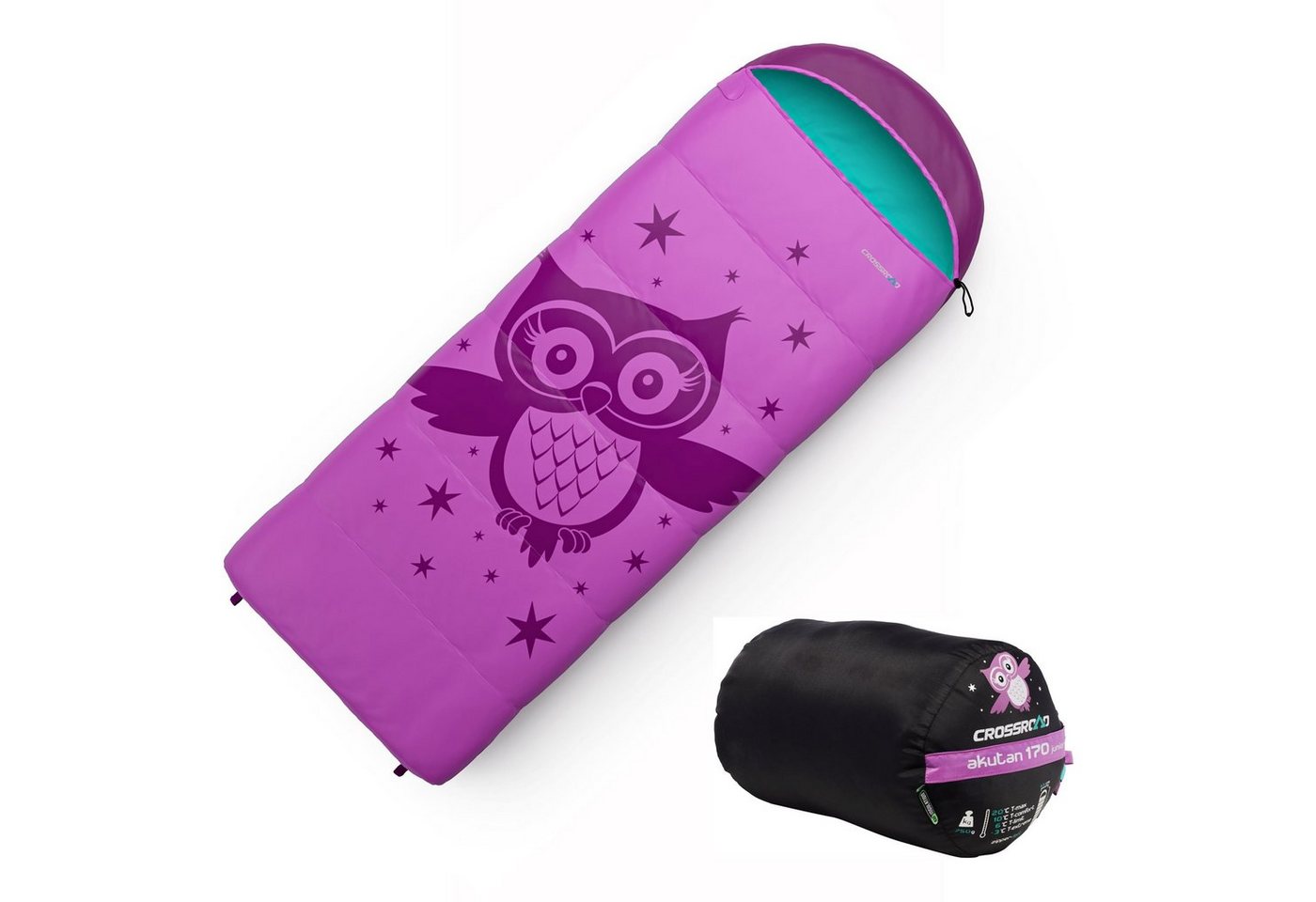 Crossroad Mumienschlafsack Crossroad Akutan Deckenschlafsack Mädchen Schlafsack pink EULE Crossroad Mumienschlafsack Crossroad Akutan Deckenschlafsack Mädchen Schlafsack pink EULE von Crossroad