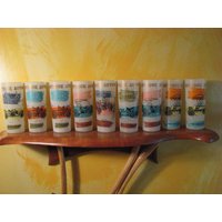 9 Vintage Anchor Hocking Antike Auto Milchglas Gläser von CrossroadStudio