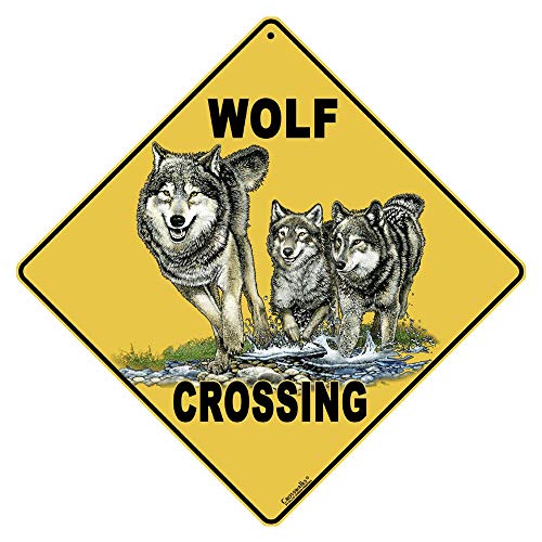 Crosswalks X028 – Wolf Crossing Sign von Crosswalks