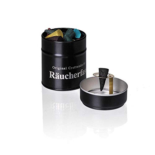 Crottendorfer Räucherfass mit Räucherkerzenhalter inkl. 20 Räucherkerzen Vanille und Feuerzeug Crottendorfer Räucherfass mit Räucherkerzenhalter inkl. 20 Räucherkerzen Vanille und Feuerzeug von Crottendorfer Räucherkerzen