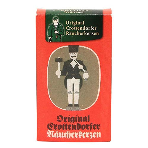 Crottendorfer Räucherkerzen 10 Packungen Nostalgie Weihrauch Duft inkl. 1 Dekohelden24 Feuerzeug von Crottendorfer Räucherkerzen